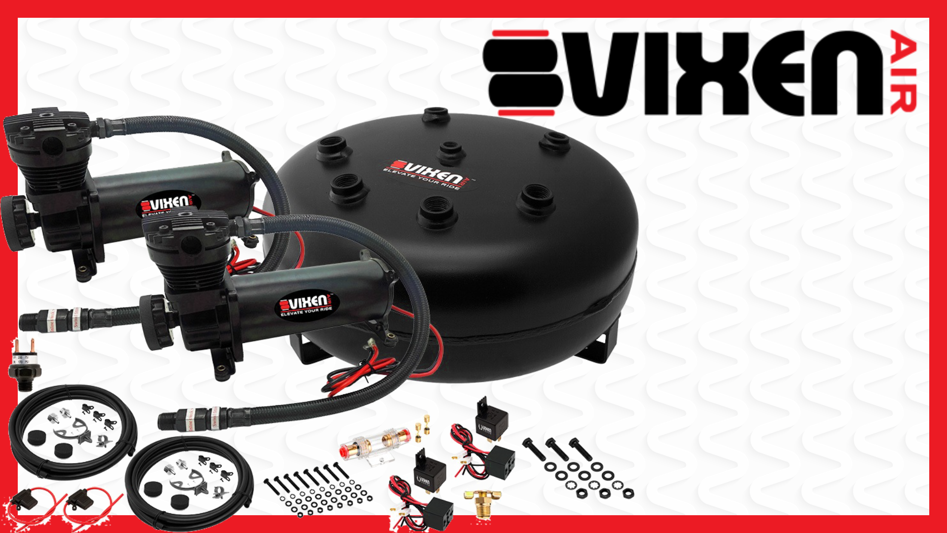 Amazon.com: Vixen Air Suspension Kit for Truck/Car Bag/Air Ride